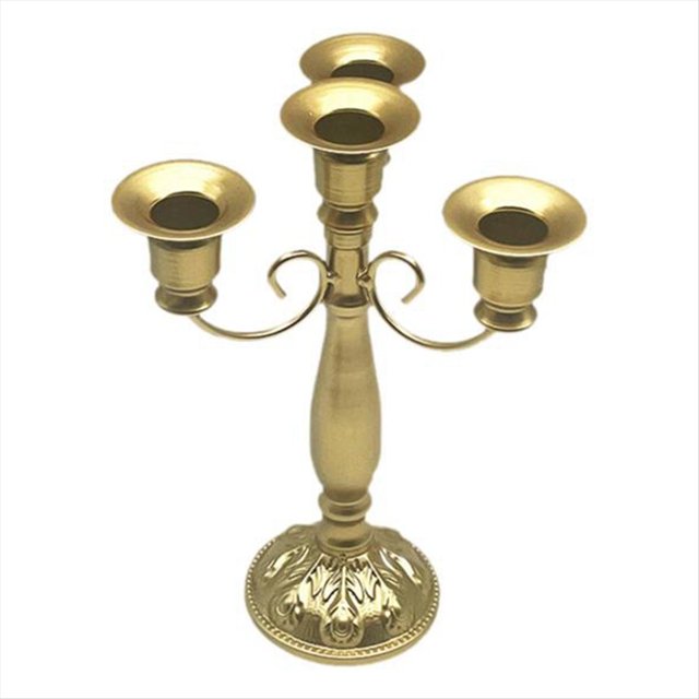 Vela de Varios Portavelas Centro de Mesa de Boda Portavelas Diseño Vintage Portavelas Alto y Elegante Dorado