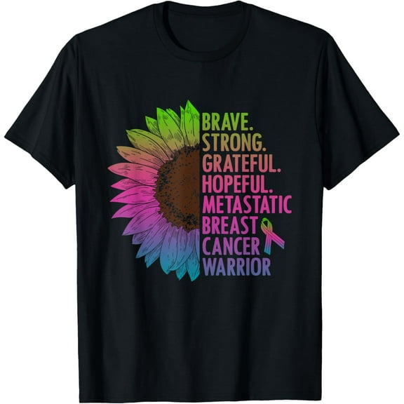 t-shirt Care Warrior Metastatic Breast Cancer Ribbon Awareness T-Shirt.