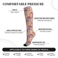 thumbnail image 3 of Lsque Cute Lamas Pattern Sport Compression Socks for Men & Women 15-20 mmHg Knee High Nurse Pregnant Running Medical and Travel Athletic, 3 of 6
