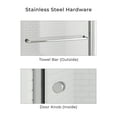 Double Sliding Bathroom Shower Door Sorrento Lux Series Chrome Finish