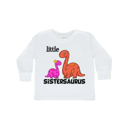 

Inktastic Little Sistersaurus Gift Toddler Toddler Girl Long Sleeve T-Shirt