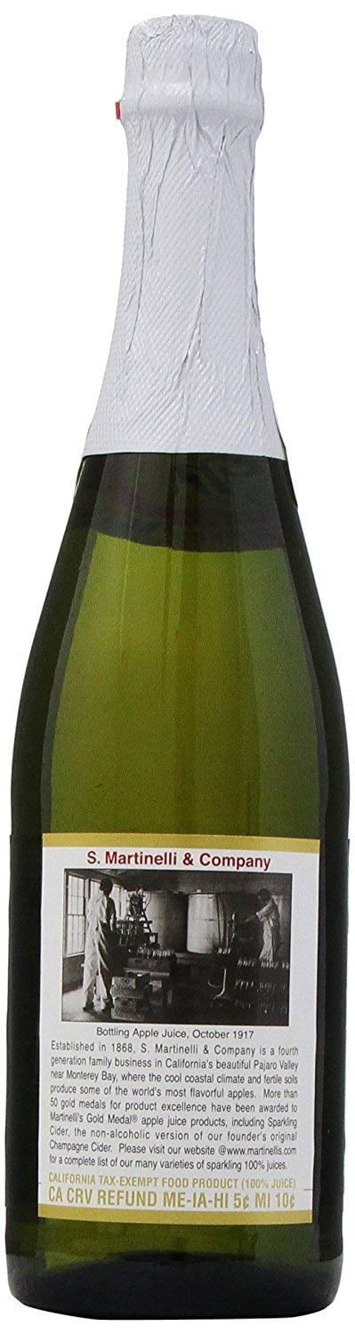 Martinelli's Gold Medal Sparkling Apple Cider Juice, 25.4 oz (8 Bottles)