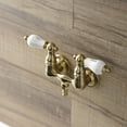 thumbnail image 2 of Kingston Brass AE33T7 Aqua Vintage 3-3/8 Inch Wall Mount Tub Faucet, Brushed Brass, 2 of 3