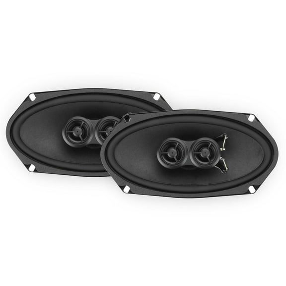 RetroSound Premium 4"x8" Ultra-thin 3-Way Dash Speaker Pair