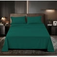thumbnail image 2 of Rayon Bamboo Sheets Set Queen Darkteal Sheets Deep Pocket 4 Piece, 2 of 5
