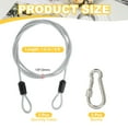 thumbnail image 2 of Uxcell Security Cable, Braided Stainless Steel Coated Safety Wire Rope with Double Loop for Travel Luggage Bicycle Lock Cable Transparent 5 ft x 1/8"(3mm), 2 of 7