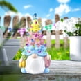 thumbnail image 6 of LSLJS Easter Gnome Tree Ornaments, Easter Decoration Ceramic Faceless Gnome with Colorful LED Light Bulbs Battery Operated Dwarf Lamp Glowing Gnome Figurine Collectione Tabletop Gifts for Kids, 6 of 6