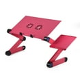 DEWIN Adjustable Laptop Desk, Portable Laptop Table Stand with 2 CPU