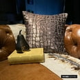 thumbnail image 6 of The HomeCentric Decorative Thow Pillow Covers Brown 14"x14" (35x35 cm) Velvet Velvet, Animal Pattern, Beaed hand Embroidery Throw Cushion Covers For Couch, Animal Modern Style - Safari Mirage, 6 of 10