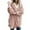Pink, variant on AOOCHASLIY 2023 Women Tops Women's Solid Color Casual Plush Cardigan Long Sleeve Pockets Blouse Coat