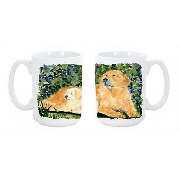 Golden Retriever Dishwasher Safe Microwavable Ceramic Coffee Mug 15 oz.