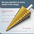 thumbnail image 3 of Step Drill Bit Set, 3Pcs Titanium Step Drill Bits, Metric 4mm to 32mm HSS6542 Drill Cone Bits for Me, 3 of 5