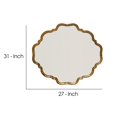 thumbnail image 5 of Benzara BM241161 Mirror with Scalloped Design & Metal Frame, Antique Gold, 5 of 5