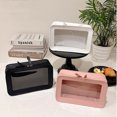 thumbnail image 7 of Lksixu Clear Makeup Bag for Women, Portable Travel Toiletry Storage Bag with Zipper, PU Leather Waterproof Cosmetic Case Multi-Purpose Personal Small Items Pouch Cute Makeup Organizer for Travel, 7 of 7