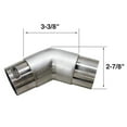 thumbnail image 3 of Lavi 2" Polished Solid Stainless Steel 135 degree Flush Elbow, 3 of 4