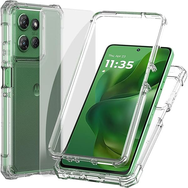 wonima11 Ailiber for Motorola Moto G Power 2025 Case, Moto G Power 5G 2025 with Screen Protector, Dual Layer Protection, Shockproof Corners TPU Bumper, Slim Silicone Cell Phone Cover Case-Clear