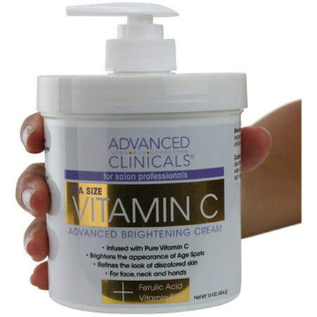 Advanced Clinicals Vitamin C Cream. Advanced Brightening Cream. Anti-aging cream for age spots, dark spots on face, hands, (Best Thing For Dark Spots On Face)
