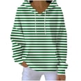 thumbnail image 2 of Goodtrade8 Sweatshirts Hoodies for Women Tunic Stripe Pullover Sweatshirt Workout Hooded Long Sleeve Casual with Pocket Womens Hoodies, 2 of 5