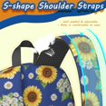 thumbnail image 5 of Sunflower and Daisy Blue Pattern 17" Waterproof Oxford School Backpacks for Teens, S-Shape Padded Straps, for School, Travel, Hiking, Camping, 5 of 5