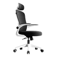 thumbnail image 1 of Silla De Oficina Flux Base Ec343hr Hasta 100 Kg Inclin 120° Marco Blanco Malla Negra, 1 of 6