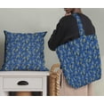 thumbnail image 5 of Soimoi Blue Poly Georgette Fabric Leaves & Clover Floral Decor Fabric Printed Yard 52 Inch Wide, 5 of 5
