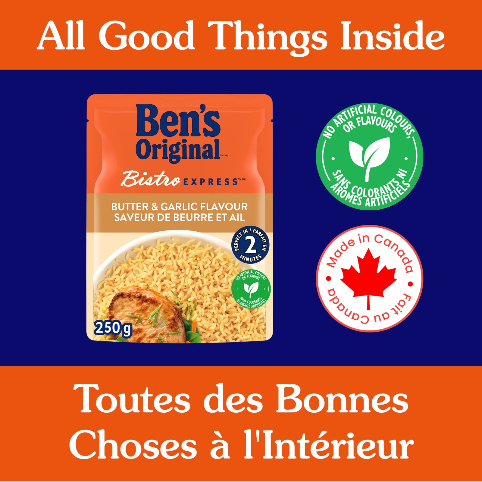 Ben's Original™ Bistro Express Butter & Garlic Flavour, 250g, Perfect Every Time™