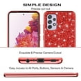 thumbnail image 6 of Compatible with Samsung A52 Case Glitter Shockproof, for Samsung Galaxy A52 Phone Case Bling Sparkly Soft TPU and PC Silicone Shiny Girl Women Thin Protective Cover (Red), 6 of 7