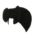 thumbnail image 1 of Goriertaly Muslim Solid Bonnet Hat Stay Modest And Stylish With Accessory Fashionable Accessories Head Wrap Cap black, 1 of 6