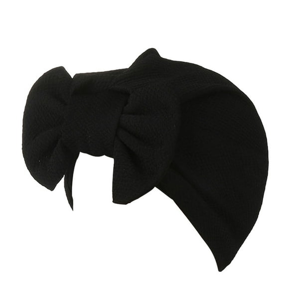 Gorro turbante con lazo grande Sonducket para mujer Accesorio para el cabello negro
