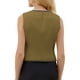 thumbnail image 3 of CHALECO BLAZER DE TWEED PARA MUJER INSPIRE CHIC SIN MANGAS CON BOTONES CUELLO EN V CASUAL NEGOCIOS TALLA XL MARRÓN, 3 of 5