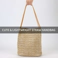 thumbnail image 5 of Spencer Women Straw Beach Bag Tote Shoulder Bag Fashion Woven Shoulder Purse Handbag (Dark Beige), 5 of 11