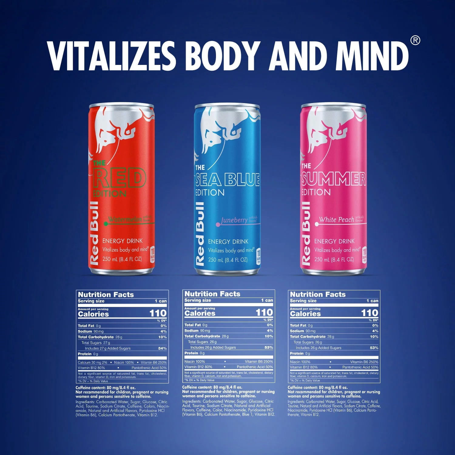 Red Bull Editions Variety Pack, 8.4 Fluid Ounce (Pack of 18)