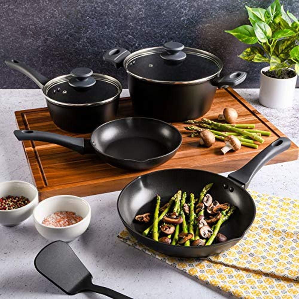 Gibson Soho Lounge 6 Piece Cookware Combo Set, Black