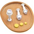 thumbnail image 1 of 3Pcs Plunger Cutter Set for Cake Decorating, Spring-Loaded Fondant Cookie Mold, Heart/Star/Square/Round Sugar Craft Press, DIY Baking Tools for Christmas, 1 of 8
