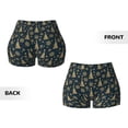 thumbnail image 6 of Yiaed Gold Snowflake Christmas Tree Print Women's Athletic Shorts Running Shorts Sporty Short High Waisted Elastic Workout Shorts for Yoga Gym Running & Sports -Medium, 6 of 8