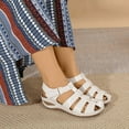 thumbnail image 3 of Qiaocaity Sandals for Women Wedge Shoes with Arch Support Casual Comfortable Wedge Sandals Shoes Beige Size 5.5, 3 of 6