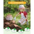 thumbnail image 4 of Set de jardinería Grenebo Kids con palas, gorro, rastrillo, delantal y guantes, 4 of 6