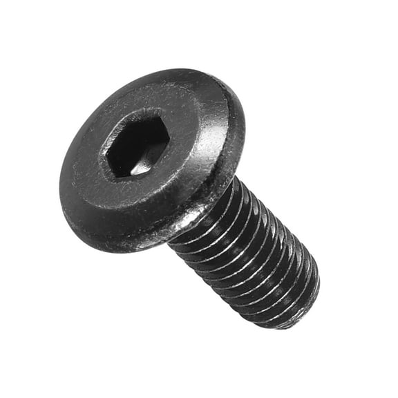 Flat Head Hex Socket Cap Screws Bolts(M5-0.8x12) 30Pcs, Steel Hex Socket Furniture Bolts Countersunk Screws - for Furniture Woodworking Project, Black