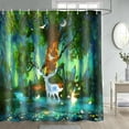 thumbnail image 4 of Forest Shower Curtain Dark Gothic Themed Scene Magic Tree and Secret Cave Moon Printed Cloth Fabric Bathroom r Set with Hook, 4 of 7