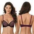thumbnail image 3 of Curve Muse Women's Plus Size Push Up Add 1 and a half Cup Underwire Mesh Bra -2PK-BLACK,REDBLACK/BURGUNDY-44C, 3 of 7