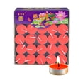 thumbnail image 2 of Tealight 1 de larga duración 100X SmokelessTea Light para , bodas, Navidad, decoración para hogar rojo BLESIY Velas Candelitas Redondas, 2 of 8