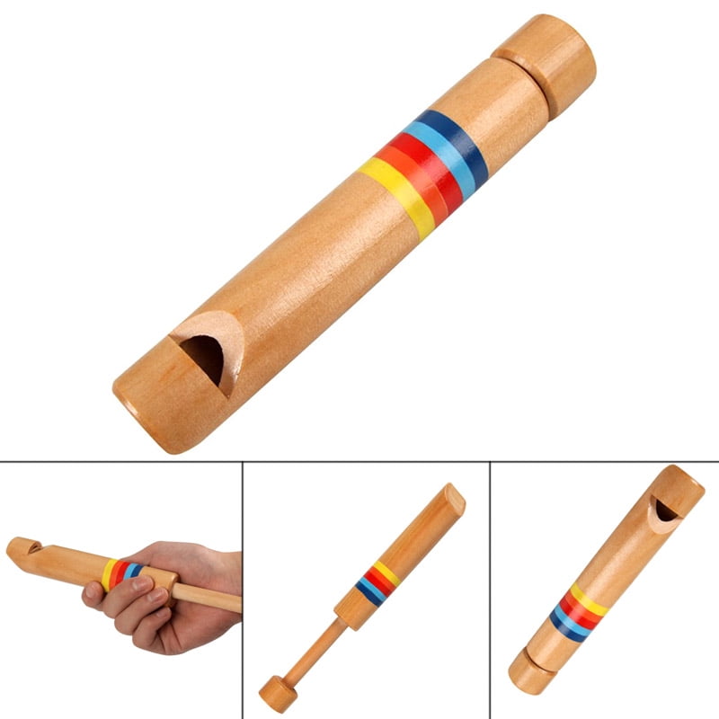 Kids Toddler Wooden Flute Whistle Musical Instrument Education Toy Ramdon 