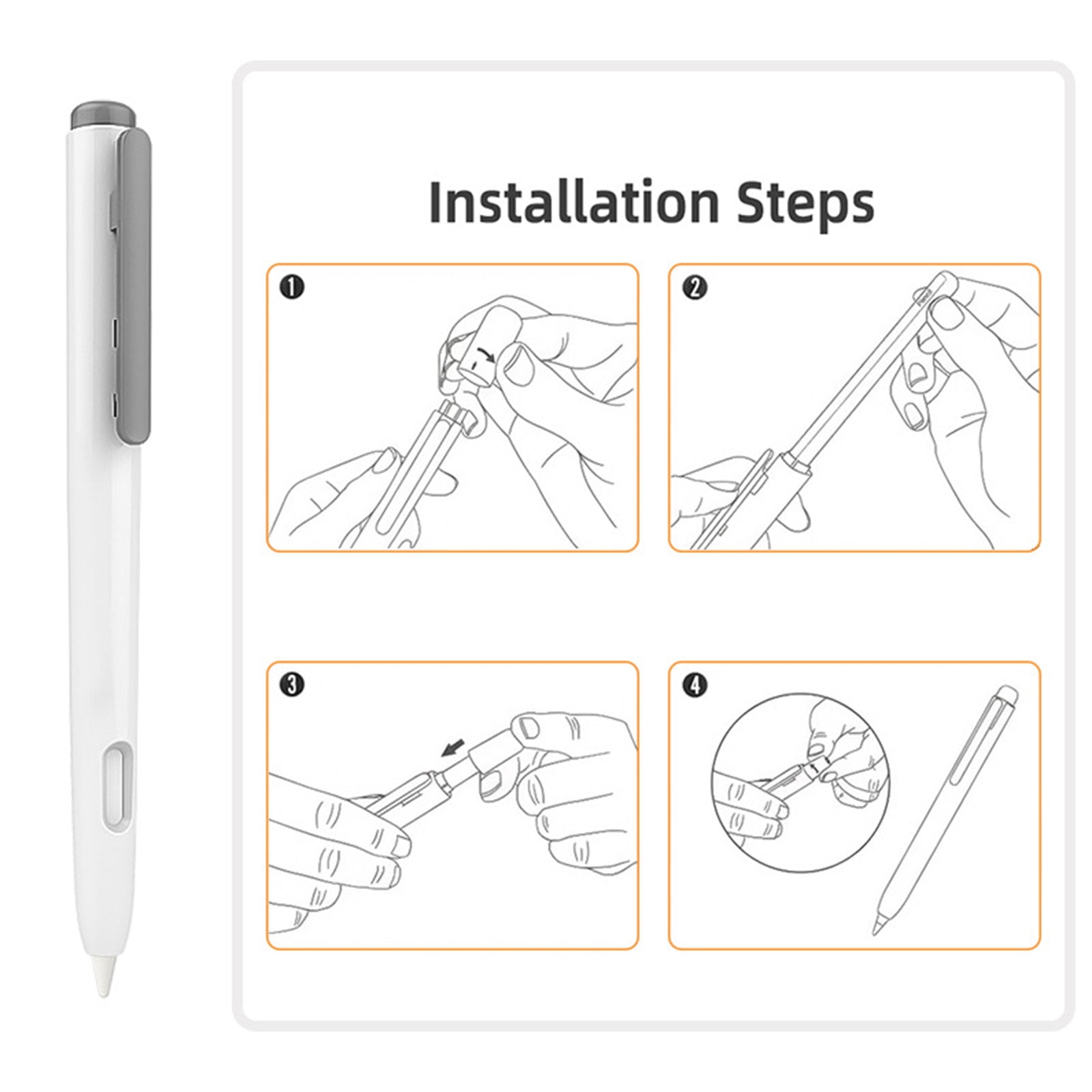 Double Clicks Styluses Case AntiFatigue Textured Handle for Pencils Creative Work And Note Taking