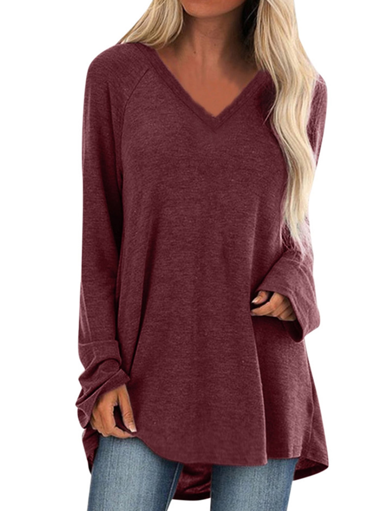 luethbiezx Plus Size Women Long Sleeve Tunic Top Pullover - Walmart.com