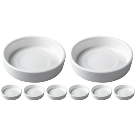 

TOYMYTOY 8 Pcs Ceramic Seasoning Plates Ceramic Dipping Bowls Multi-function Spice Trays Dipping Sauce Bowls