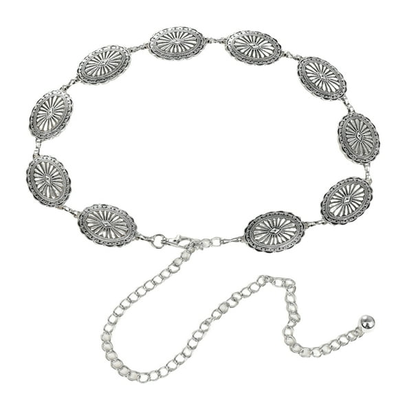 lanema Concho Chain Belt Women Western Cowgirl Waist Chain Belt Belly Chain For Dress