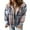 C Pink, variant on EVALESS Hooded Jacket for Women Plaid Flannel Shacket Long Sleeve Button Down Fleece Shirt Plus Size Coats Outerwear Khaki