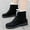 Black, variant on LUXUR Women Snow Boots Plush Lined Winter Boot Comfort Warm Booties Non-Slip Outdoor Shoes Womens Hiking Bootie Gray 9