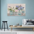 thumbnail image 2 of Rustic Hydrangea Bathroom Wall Art Farmhouse Flower Dragonfly Bathroom Pictures Wall Decor Floral in Mason Vase Prints Painting Country Farm Framed Artwork for Bathroom Living Room Bedroom 16"x24", 2 of 5