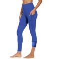 thumbnail image 4 of Babcutegg Womens Yoga Pants High Waist Soild Color Lightweight Gym Pants Quick Dry Sport Clothes for Women Blue Size L, 4 of 10